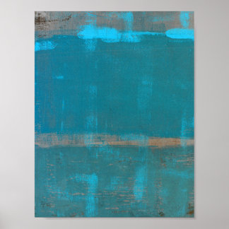 Pôster Arte Teal Abstrato