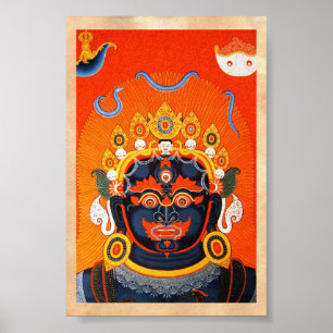 Poster Arte tibetana oriental legal do tatuagem de