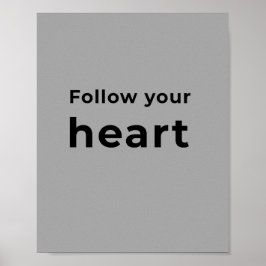 Poster Arte tipográfica minimalista cinza para parede 
