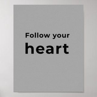 Poster Arte tipográfica minimalista cinza para parede