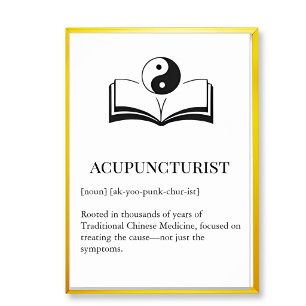Poster Arte Tradicional de Medicina Chinesa para Acupuntu