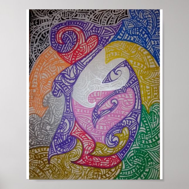 Poster Arte Tribal Maori Estilo1 (Frente)