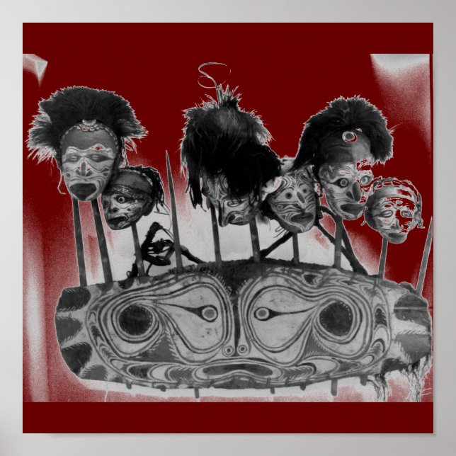 Poster Arte Tribal nº 2 B+W (Frente)