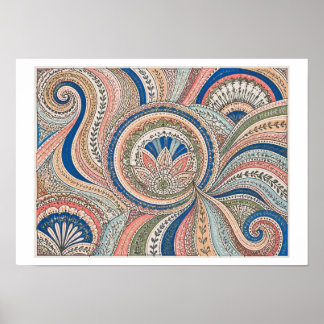 Poster arte tribal rabiscada