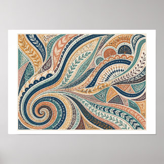 Poster arte tribal rabiscada