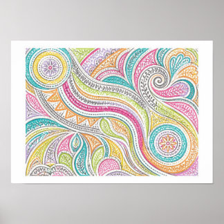 Poster arte tribal rabiscada