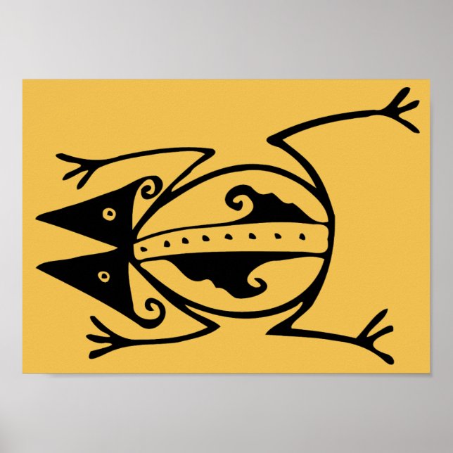 Poster Arte tribal sapo Argentina antiga arte popular (Frente)