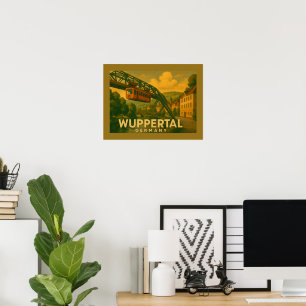 Poster Arte Urbana da Cidade de Wuppertal Alemanha