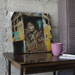 Pôster Arte Urbana em Edifício Abandonado