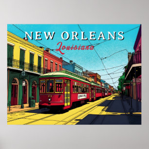 Poster Arte Urbana Inspirada em Nova Orleans