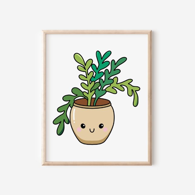Poster Arte vegetal de Kawaii Cute (Criador carregado)