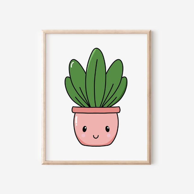 Poster Arte vegetal de Kawaii, Cute Desenhado à Mão (Criador carregado)