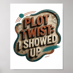 Poster Arte Vestível Statement Laranja Eu Compareci