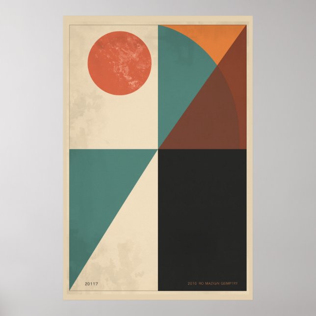 Poster Arte vetorial geométrica minimalista (Frente)