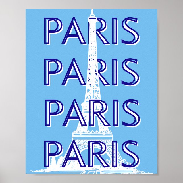Poster Arte Viagem de Paris, Arte Viagem, Arte de Pré-Dis (Frente)
