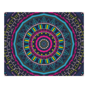 Pôster Arte Vibrante e Colorida de Mandala