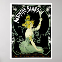 Arte Vintage Art Nouveau Absinto Blanqui por Nover