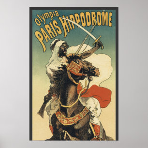 Pôster Arte Vintage Art Nouveau, Árabes do Deserto do Saa