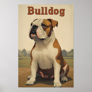 Poster Arte Vintage Bulldog