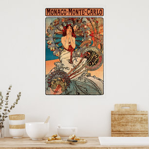 Poster Arte Vintage de Mônaco Monte Carlo de Alphonse Muc
