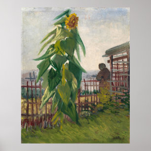 Poster Arte Vintage Estético Van Gogh Jardim de Girassóis
