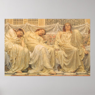Poster Arte Vitoriana, Sonhadores por Albert Joseph Moore