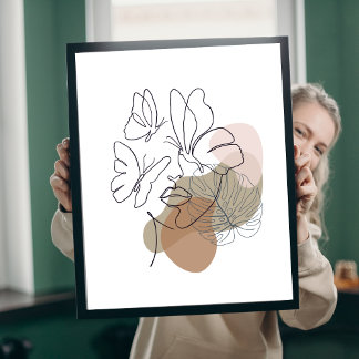 Poster Arte Wall Woman Line