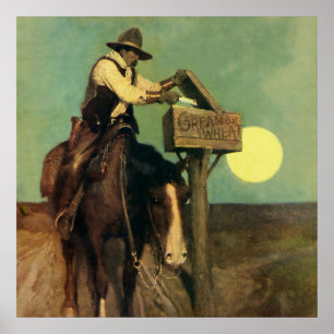 Poster Arte Western “Entrega Rural” por NC Wyeth