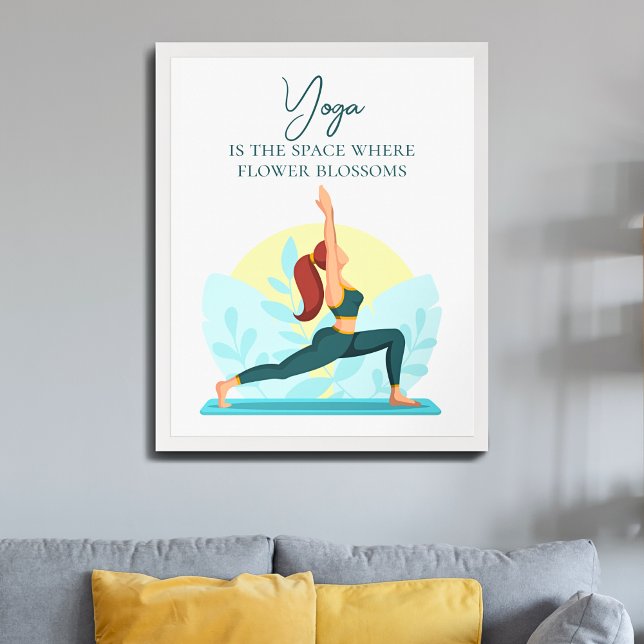 Poster Arte Yoga do Guerreiro - Inspiração Personalizável (Criador carregado)