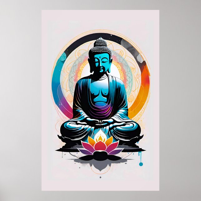 Poster Arte Zen do Buda (Frente)