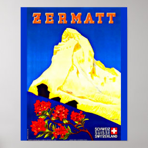 Poster Arte-Zermatt do viagem do Poster-Vintage