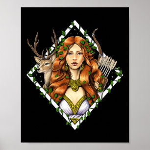 Poster Artemis Deusa Grega Da Caça À Grécia Antiga