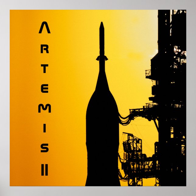 Poster Artemis II para a Plataforma de Lançamento (Frente)
