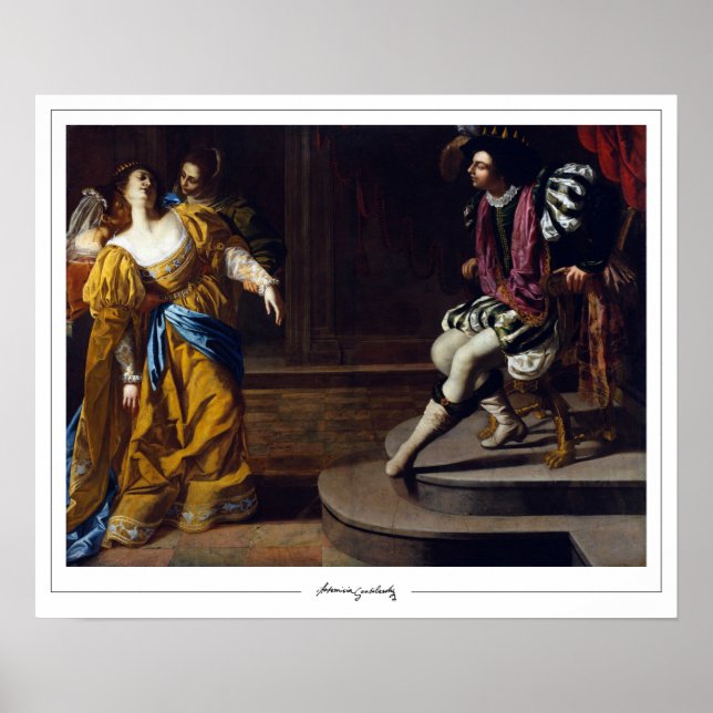 Poster Artemisia Gentileschi Zedign Cartaz de Arte #20 (Frente)