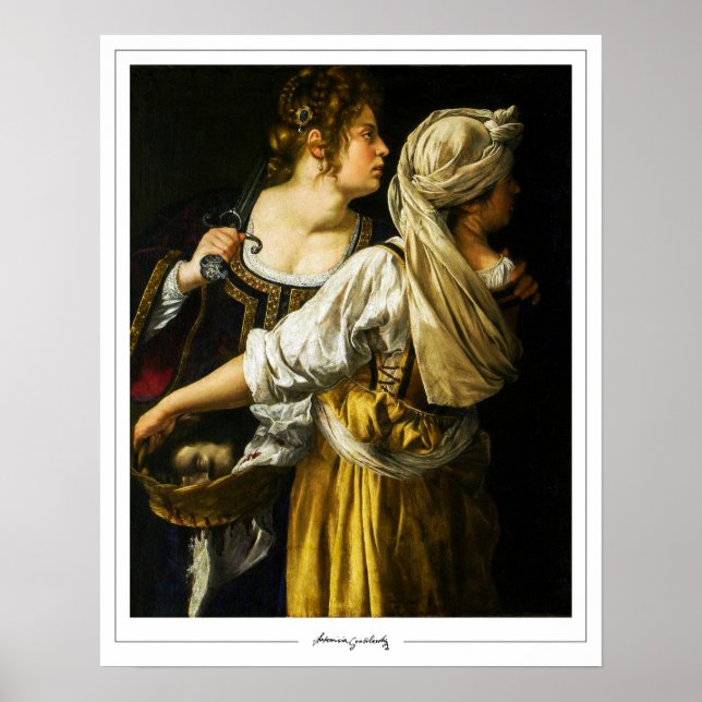 Poster Artemisia Gentileschi Zedign Cartaz de Arte #3 (Frente)