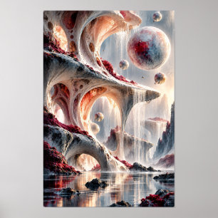 Poster Artes de Parede de Arcos Celestiais Surrealistas P