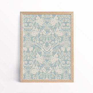 Poster Artes e Ofícios em Estilo Vintage Peônia Floral