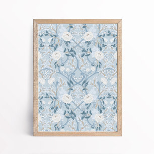 Poster Artes e Ofícios em Estilo Vintage Peônia Floral