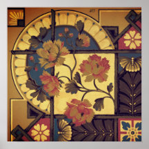 Artes florais vitorianas e artesanatos de cor azul