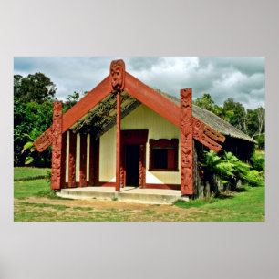 Poster Artes maori e artesanatos instituto, Rotorua