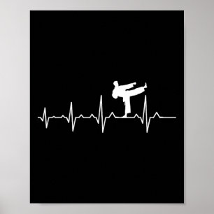 Poster Artes Marciais Cinturão Preto Batida Cardíaca Kara
