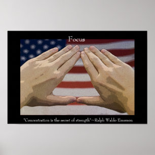 Pôster Artes marciais concentram-se em inspiração