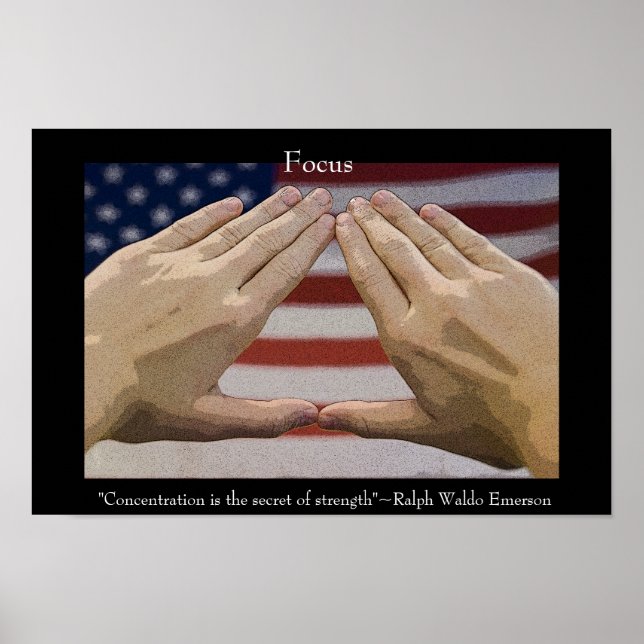 Pôster Artes marciais concentram-se em inspiração (Frente)