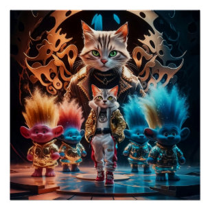 Pôster Artes Marciais Conhecem Estilo de Rua - Kitten Car