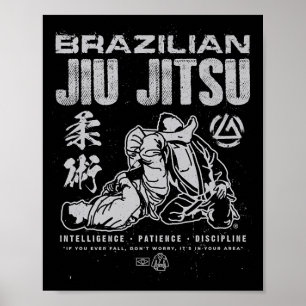 Poster Artes Marciais de Jiu-Jitsu Brasileiro Combat Srts