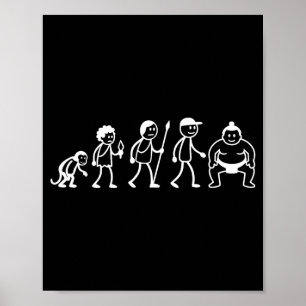 Poster Artes Marciais de Sumô-Luta Evolução Sumotori