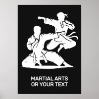 Artes Marciais de Texto e Cor Personalizados