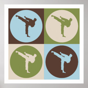 Pôster Artes marciais do pop art