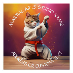 Pôster Artes marciais Jiu-jitsu Karate Taekwondo Studio