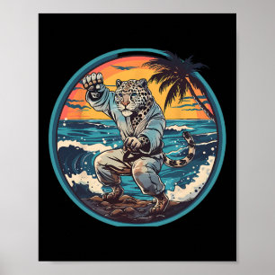 Poster Artes Marciais Judo Leopardo Natureza Kickboxing T